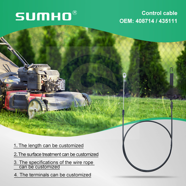 OEM408714 OEM 435111Outdoor Power Equipment Control Cable Custom Lawn Mower Throttle Cable